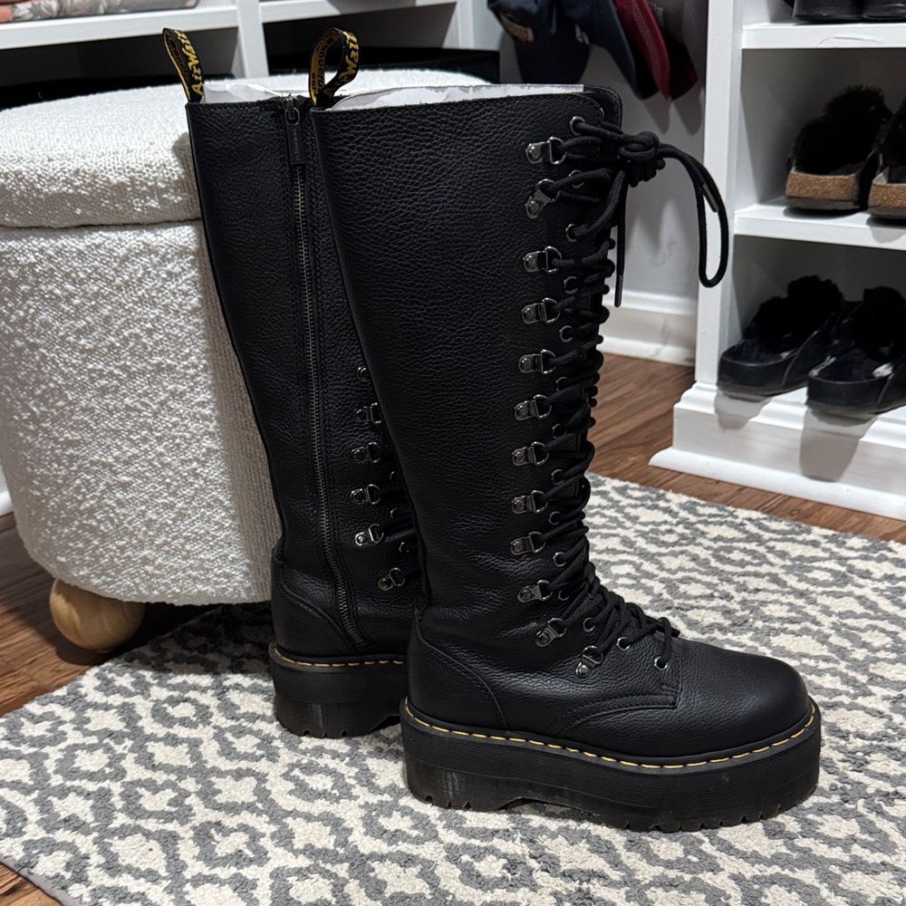 Doc Martens- Tall (knee high) Platform Lace Up Boots